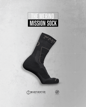 Warfighter Athletic Mission Merino Sock - Black