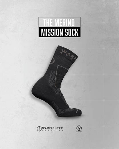 Warfighter Athletic Mission Merino Sock - Black