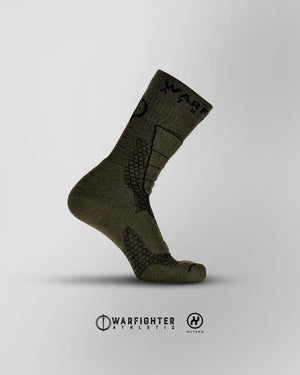 Warfighter Athletic Mission Merino Sock - Olive