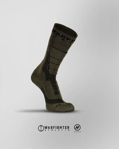 Warfighter Athletic Mission Merino Sock - Olive