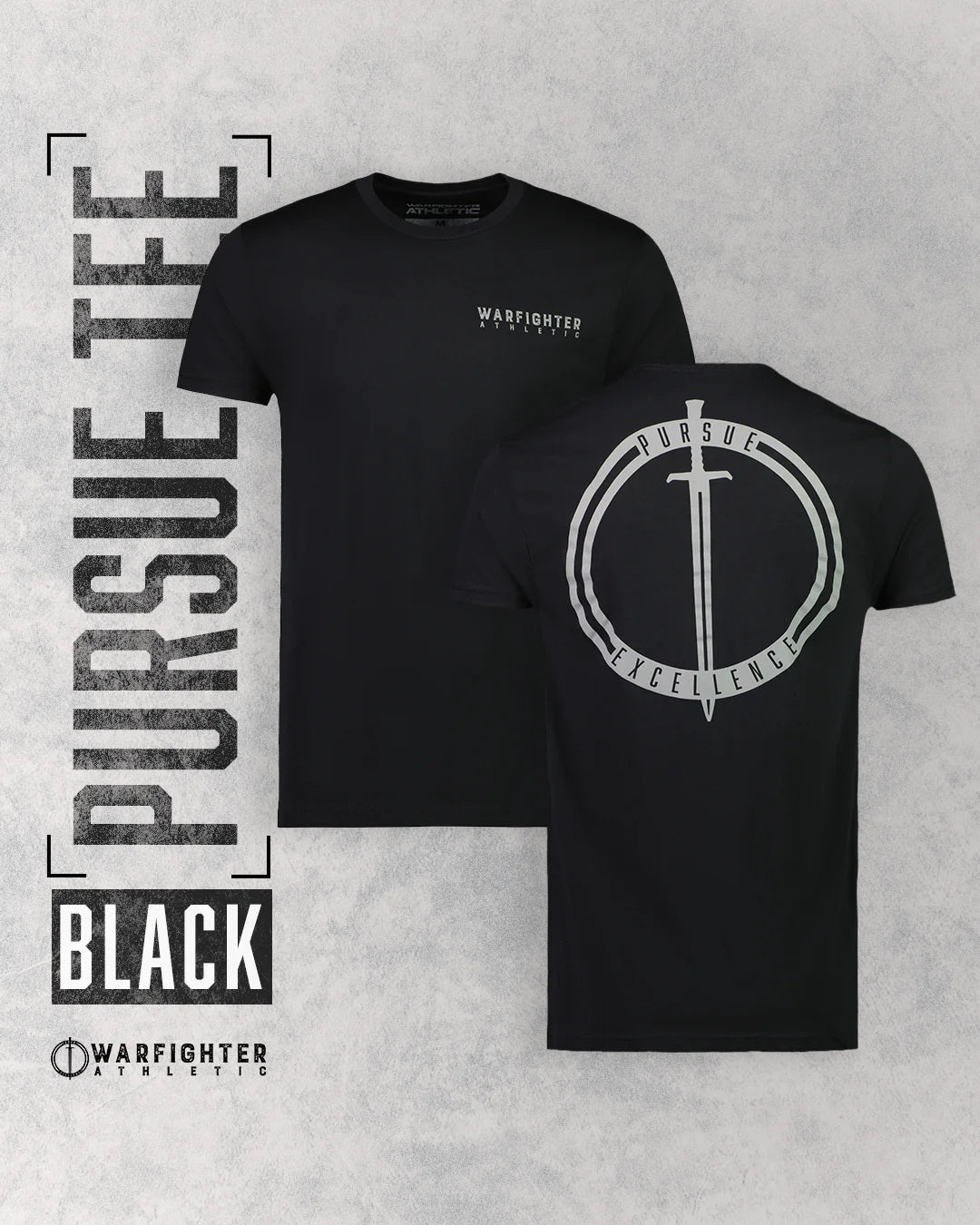 Pursue Tshirt Warfighter Black